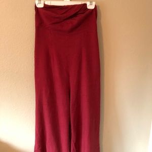 Red strapless romper UO